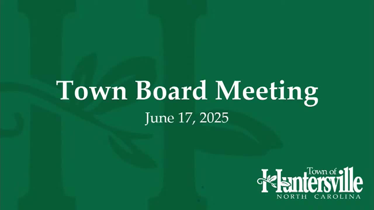 Huntersville BOC - June 17, 2025