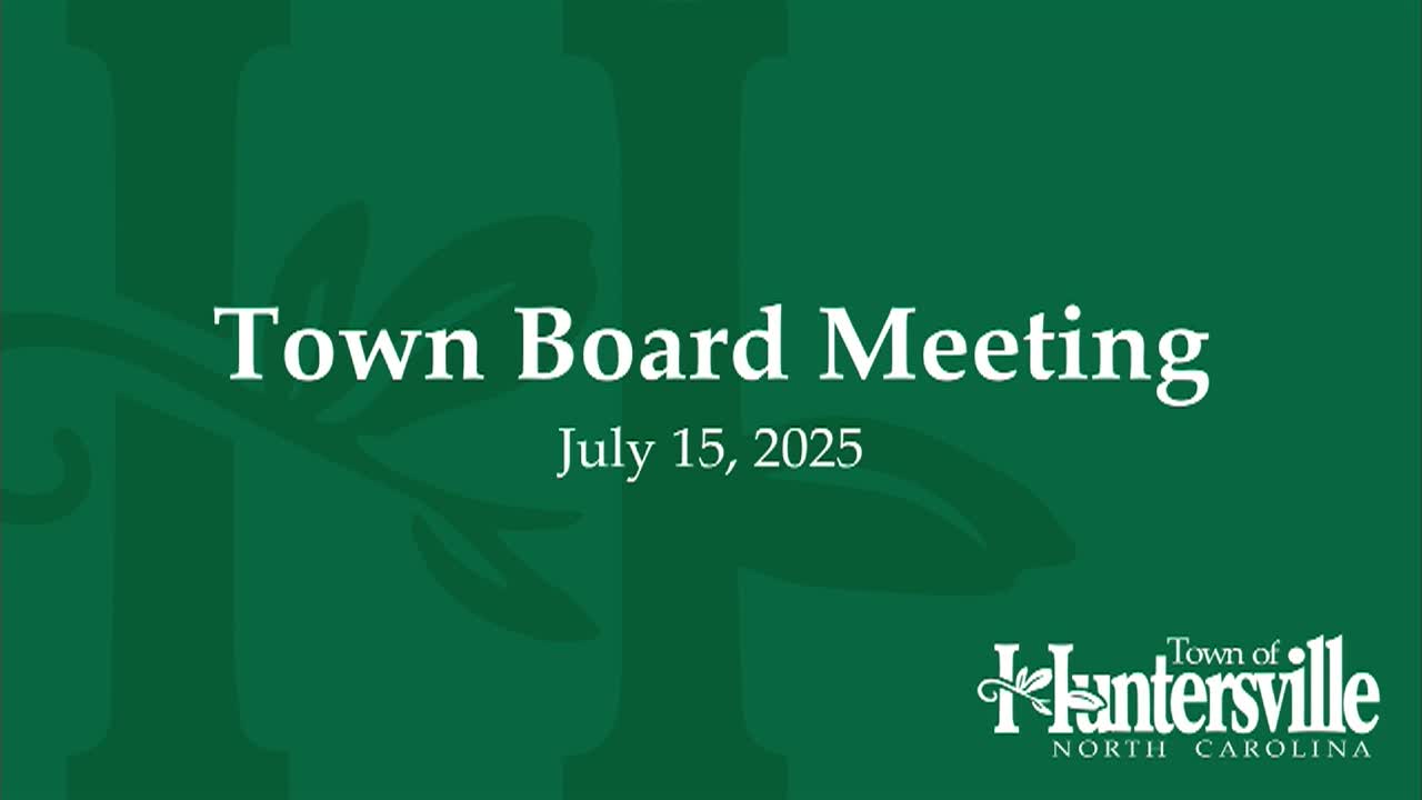 Huntersville BOC - July 15, 2025