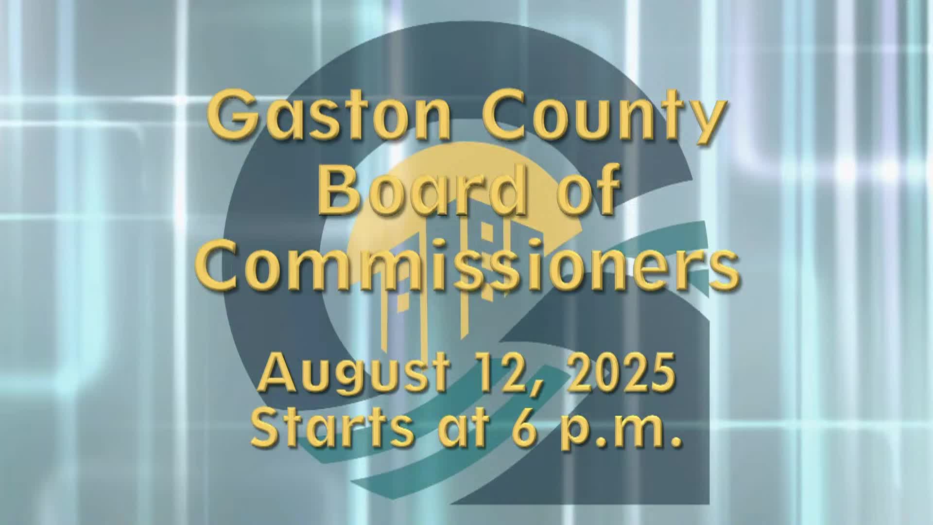 Gaston County BOC - August 12, 2025