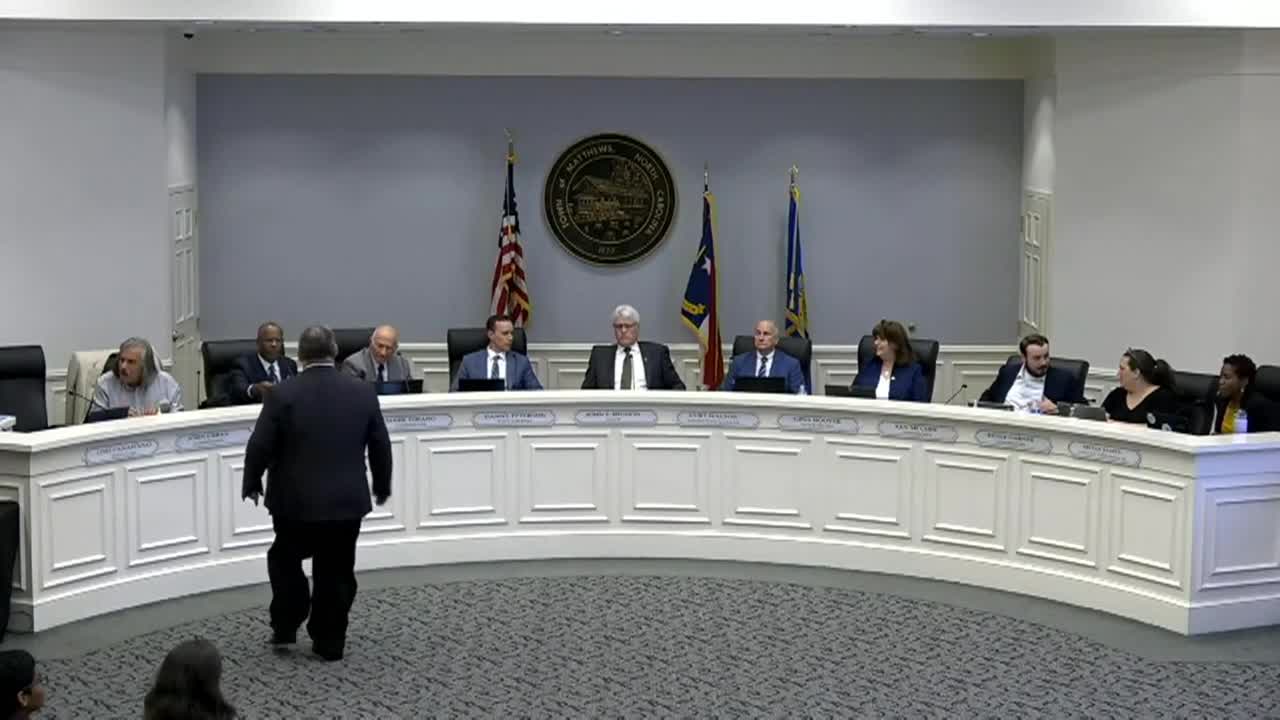 Mathews Board of Commissioners Meeting - August 25, 2025
