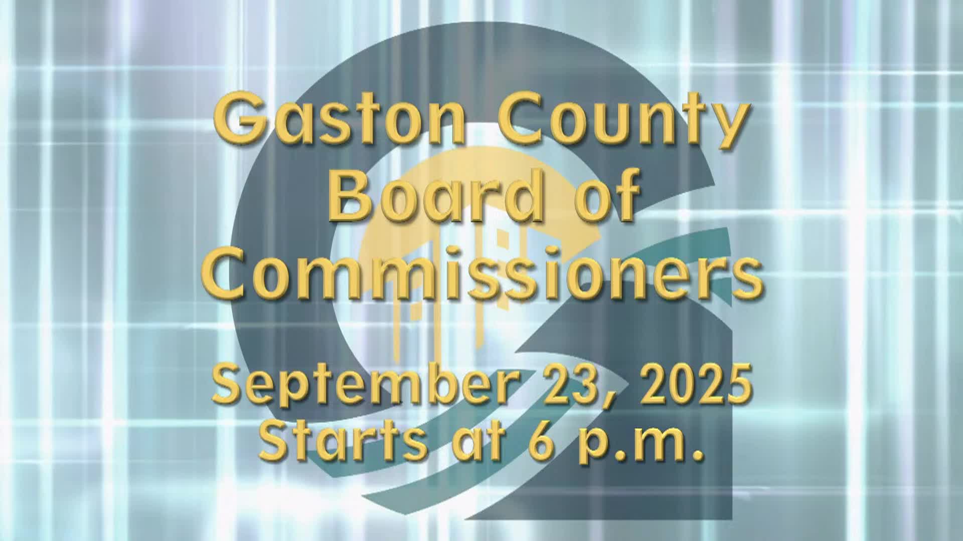 Gaston County BOC - September 23, 2025