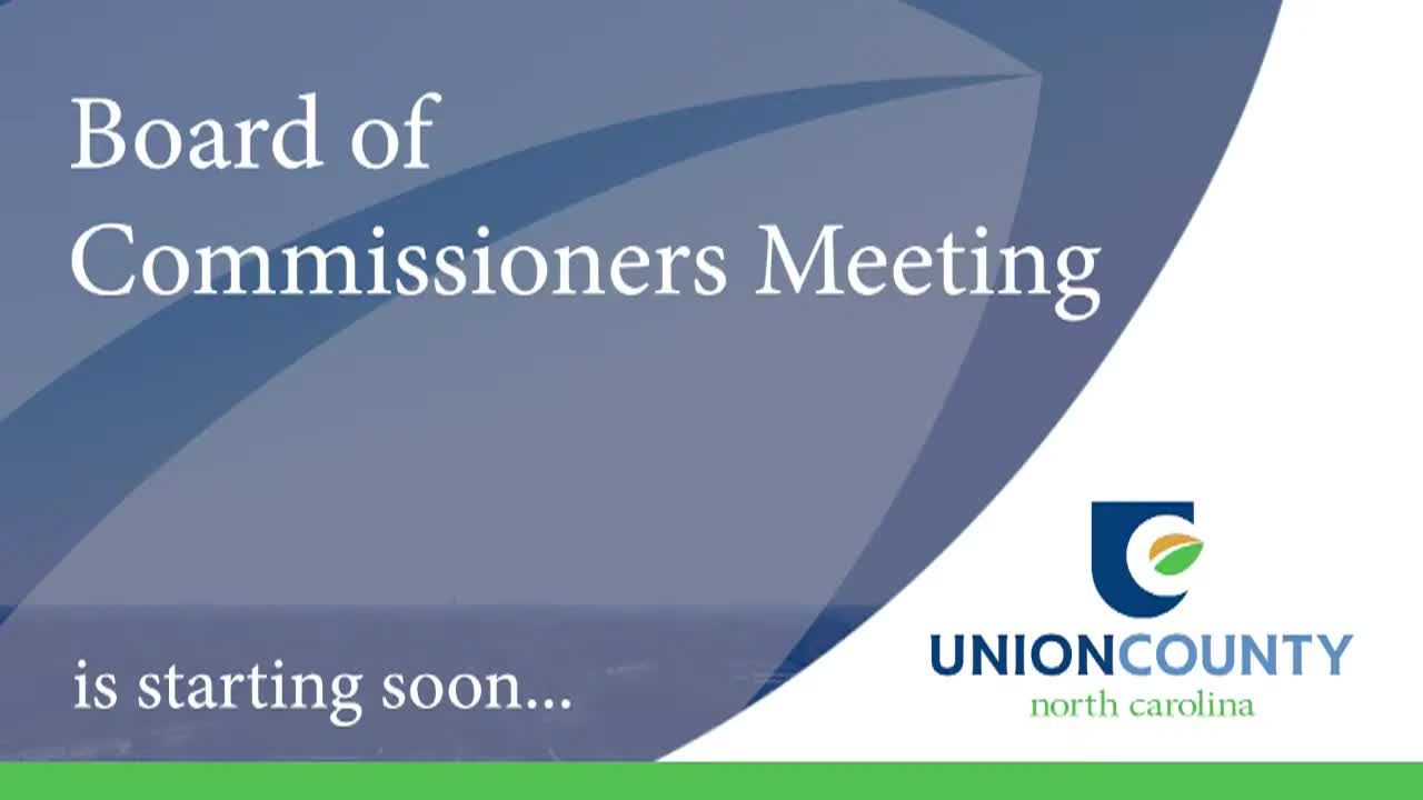 Thumbnail image for Union County BOC - March 16, 2026